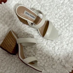 White Steve Madden heeled espadrilles